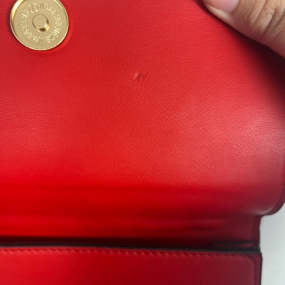 NEW BADGLEY MISCHKA Double-Sided Crossbody Bag black red with red strap - Picture 10 of 13